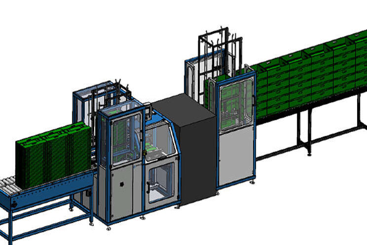 Krattenvouwmachine voor voedselverwerker Krattenvouwmachine voor voedselverwerker